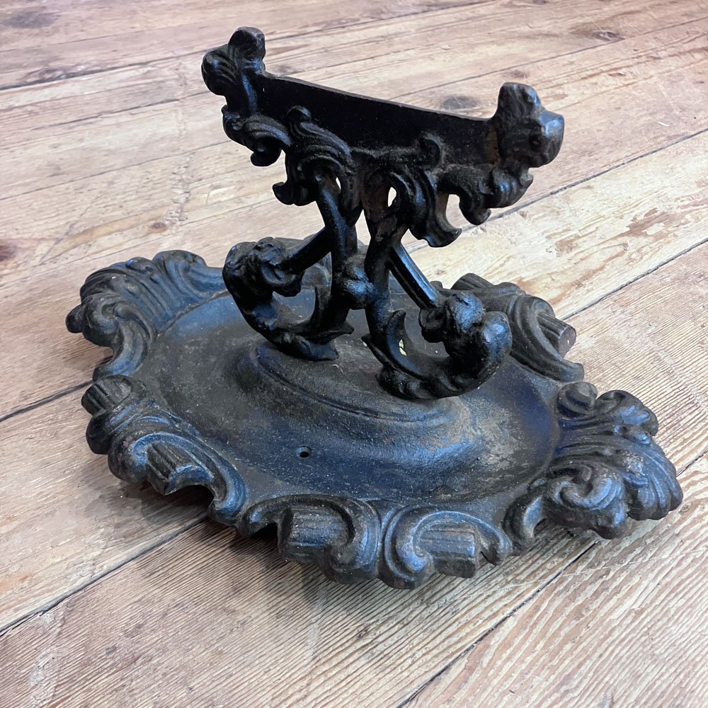 Ornate Victorian Cast Iron Boot Scraper - Aurora Mills