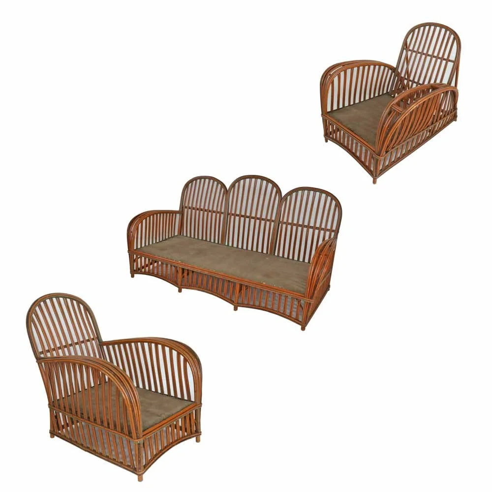 Heywood Wakefield Deco Painted Reed Set — Aurora Mills