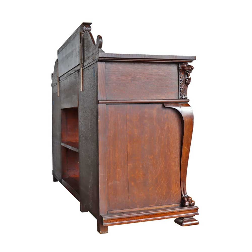 Carved Oak Buffet - Aurora Mills