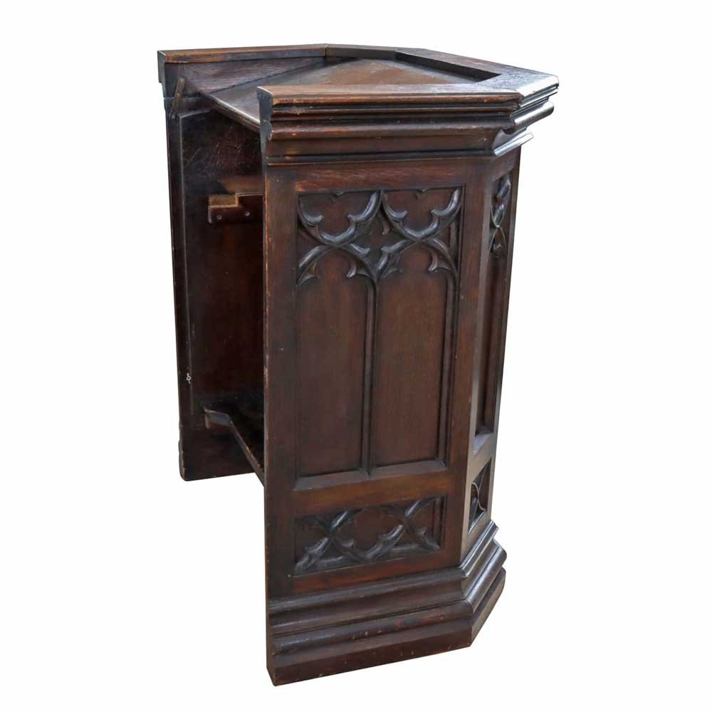 Gothic Revival Oak Pulpit - Aurora Mills