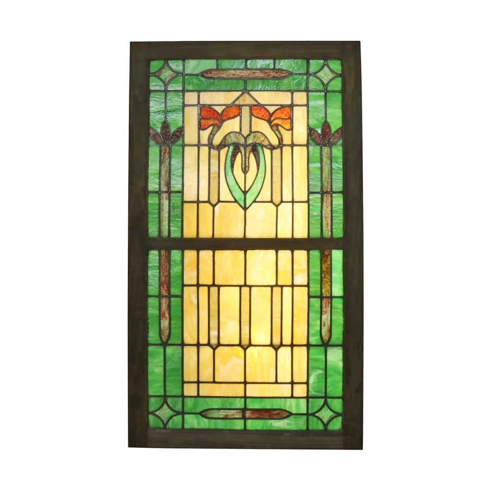 Art Nouveau Slag Glass Sash - Aurora Mills