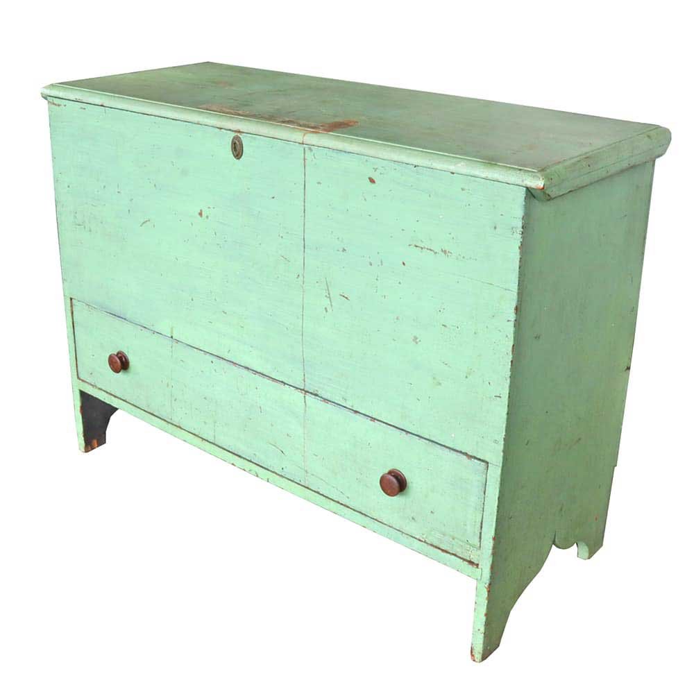 Mint Green Primitive Blanket Chest - Aurora Mills