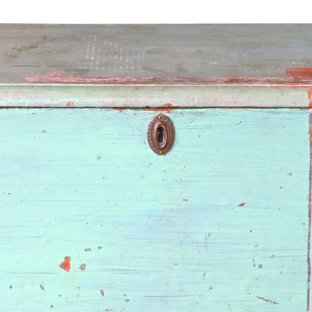Mint Green Primitive Blanket Chest - Aurora Mills
