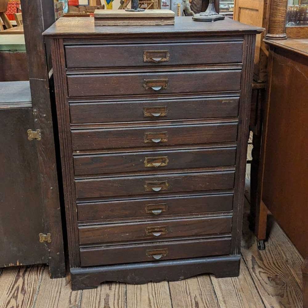 Nine Drawer Flat File Cabinet - Aurora Mills