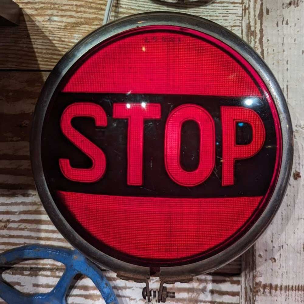 Vintage “Stop” Light - Aurora Mills