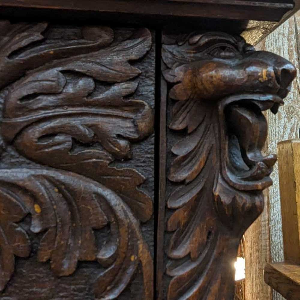 Carved Oak Buffet - Aurora Mills