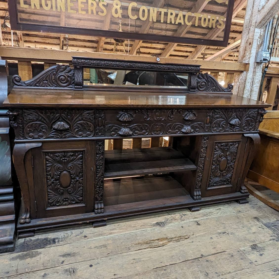 Carved Oak Buffet