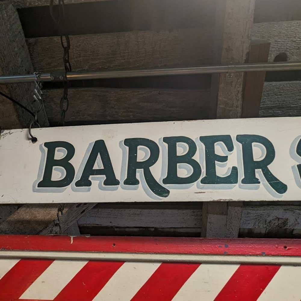 Double Sided Barber Shop Sign - Aurora Mills