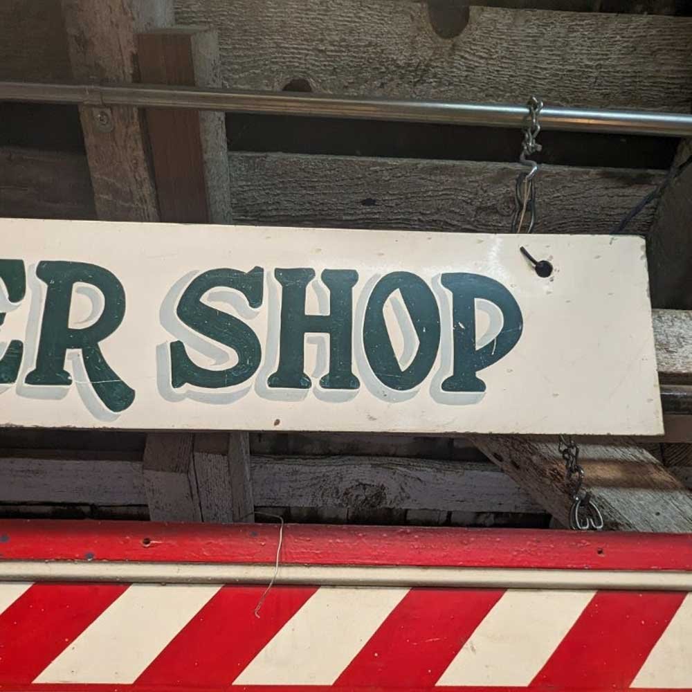 Double Sided Barber Shop Sign - Aurora Mills