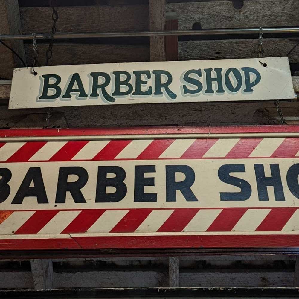 Double Sided Barber Shop Sign - Aurora Mills