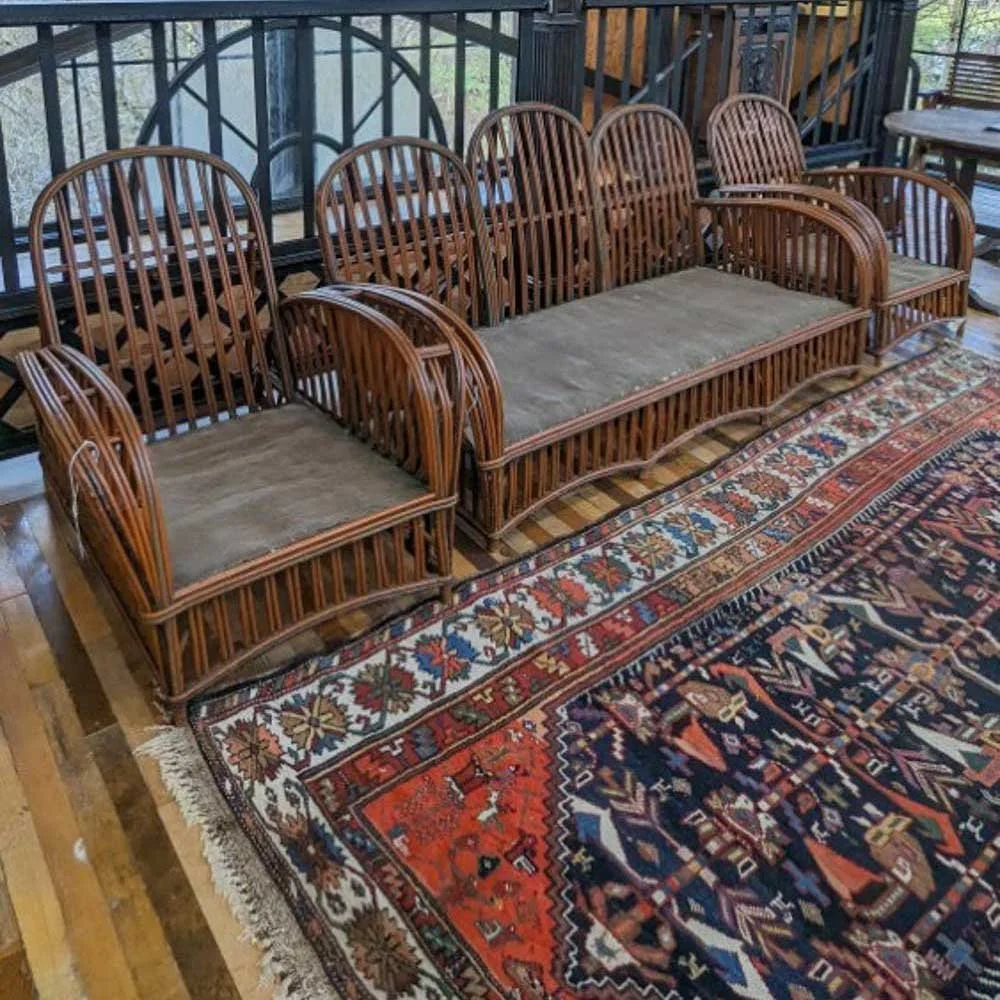 Heywood Wakefield Deco Painted Reed Set — Aurora Mills