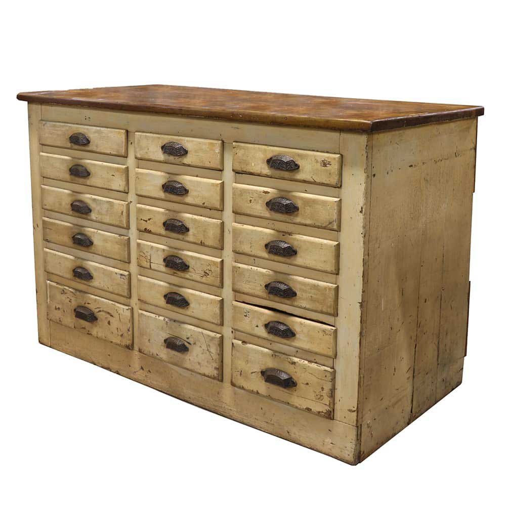 Off-White with Natural Top Multi-Drawer - Aurora Mills