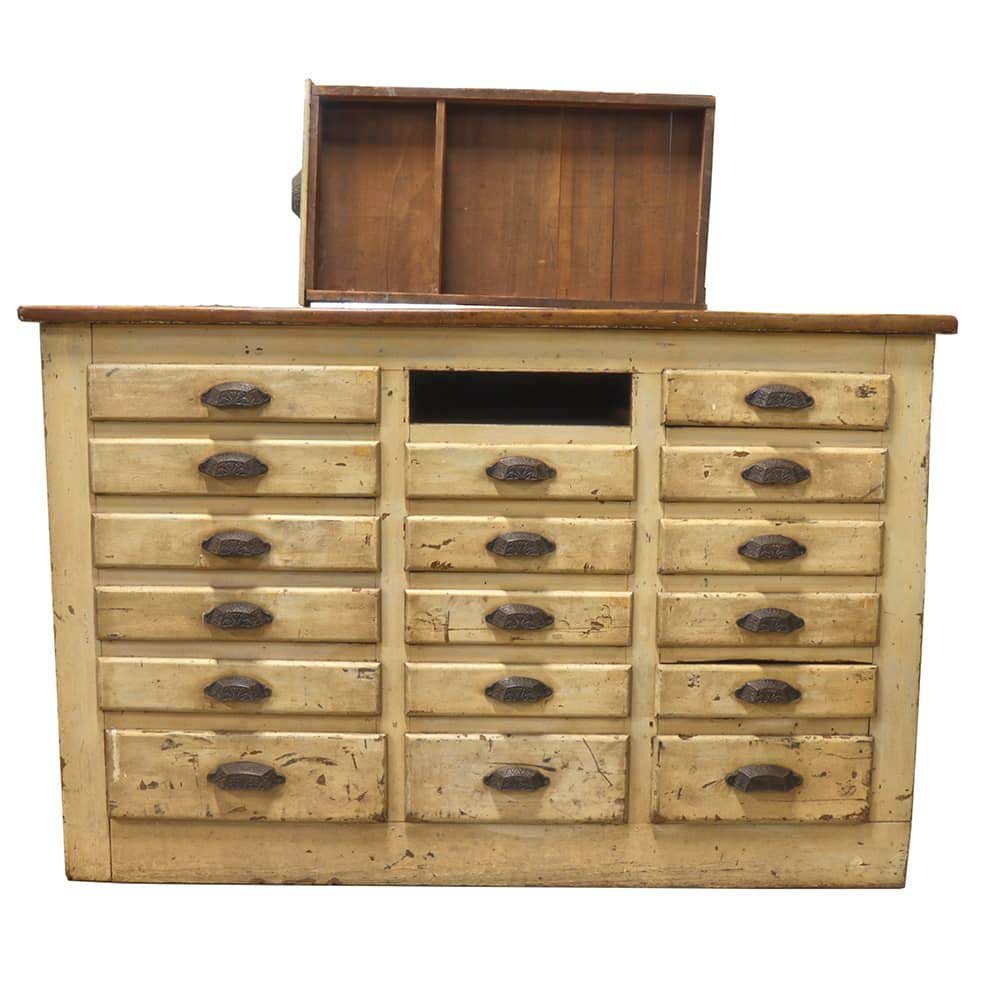 Off-White with Natural Top Multi-Drawer - Aurora Mills