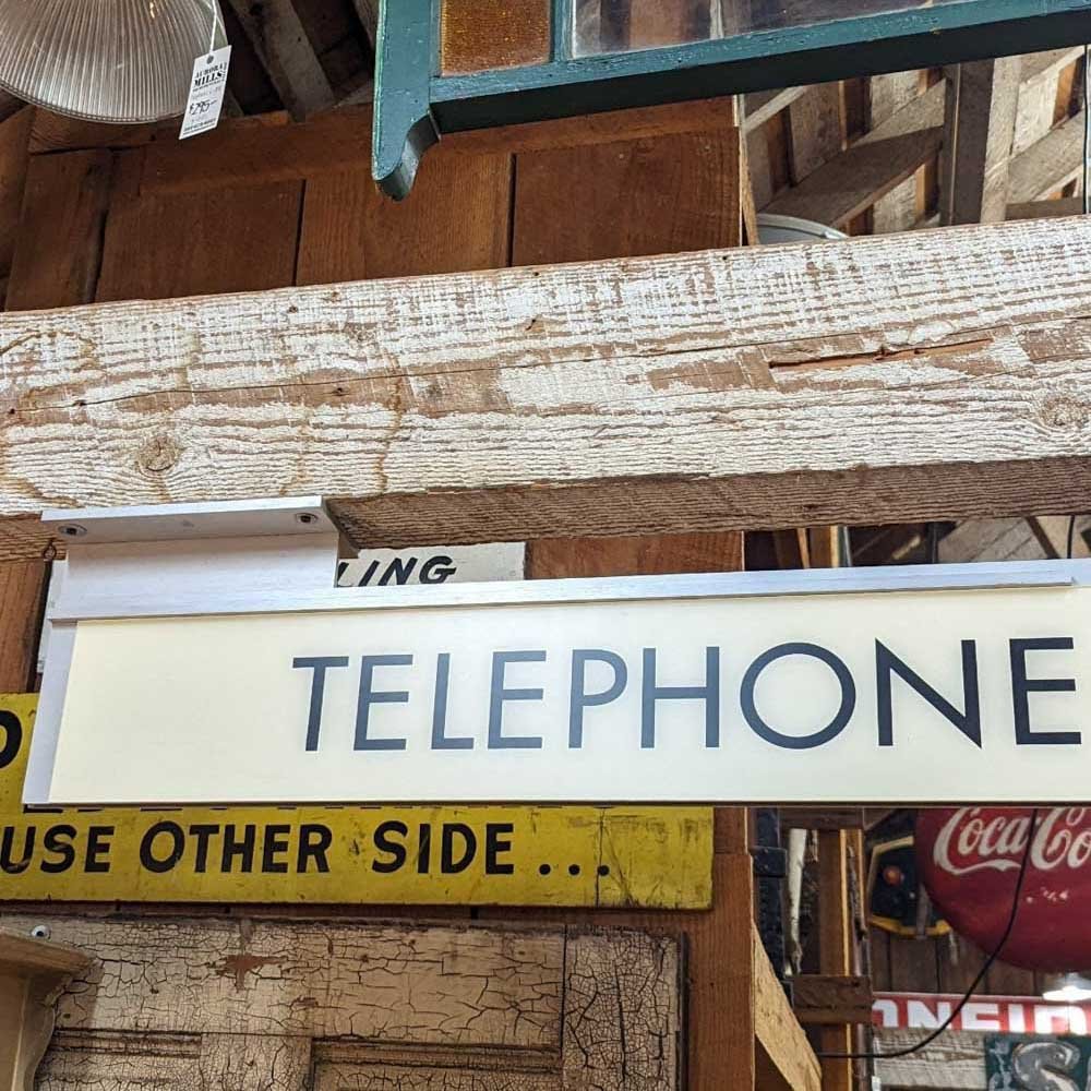 Undermount Mid Century Telephone Sign - Aurora Mills