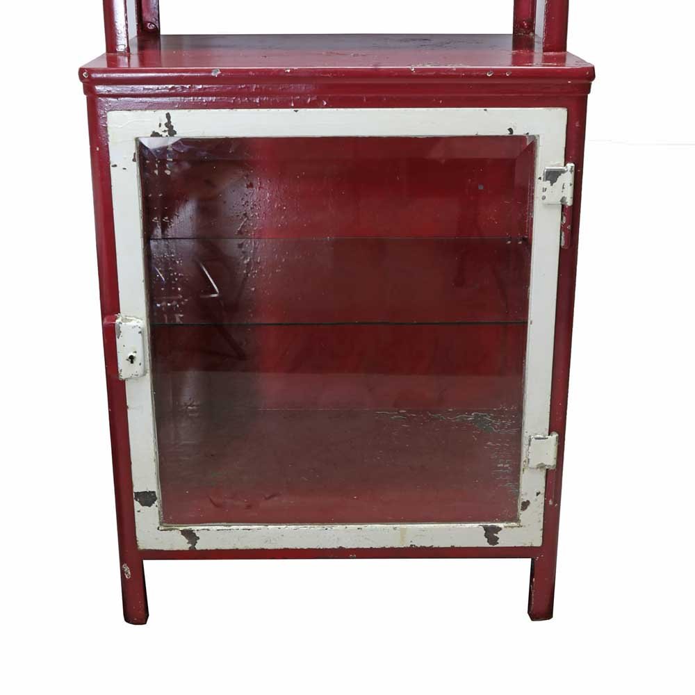 Two-Tier Beveled Glass Medical Cabinet - Aurora Mills