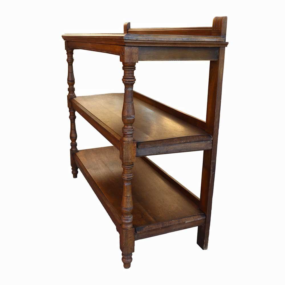 Three Tier Victorian Oak Shelf - Aurora Mills