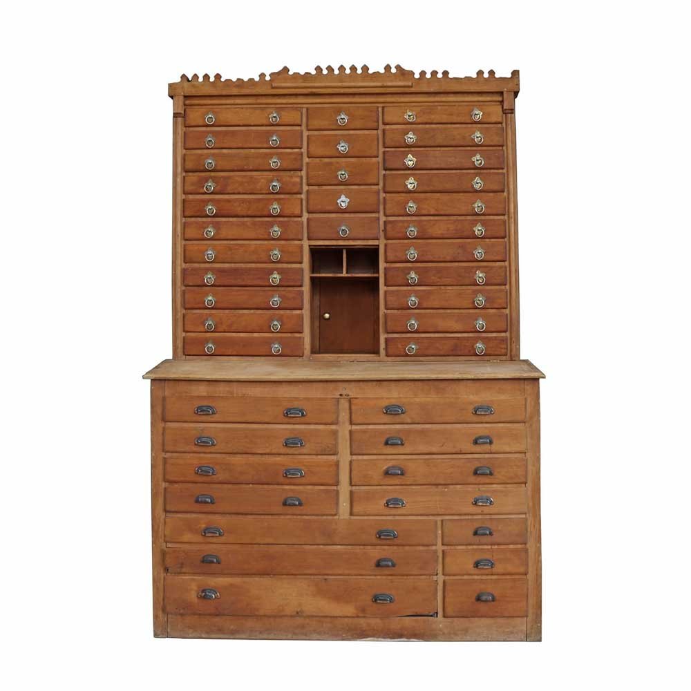 19th Century Pine Registrar’s Cabinet - Aurora Mills