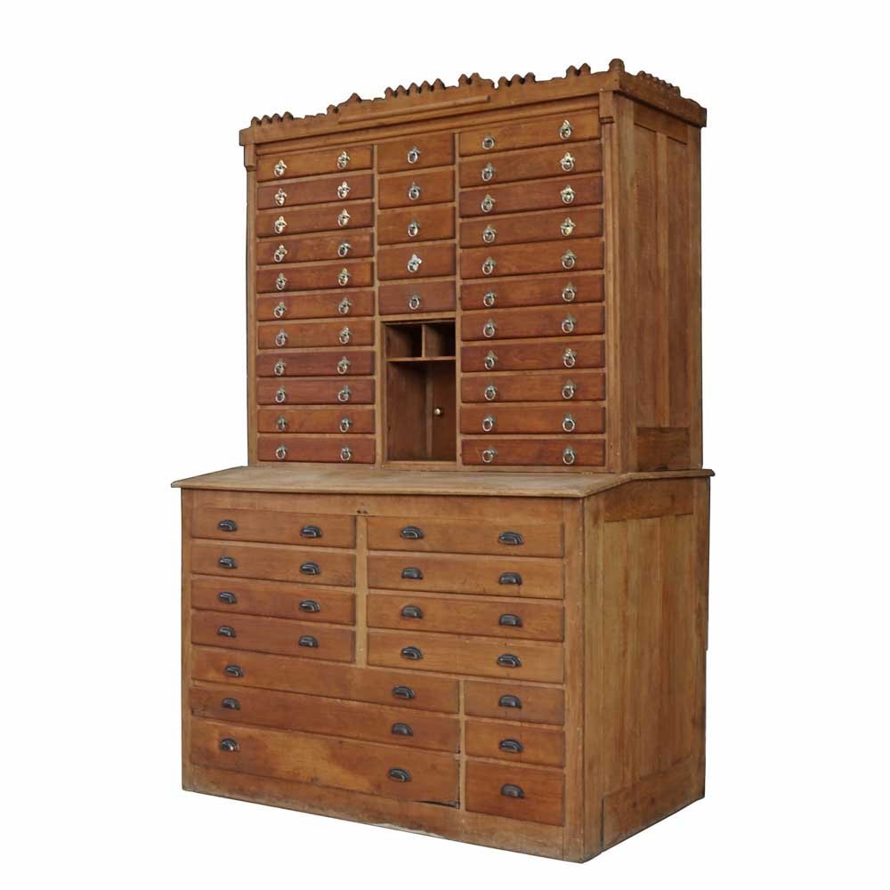 19th Century Pine Registrar’s Cabinet - Aurora Mills