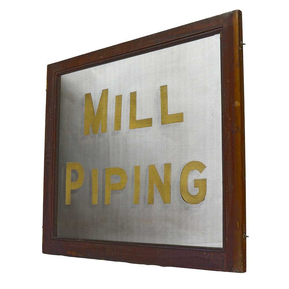 Mill Piping Screen Sign - Aurora Mills