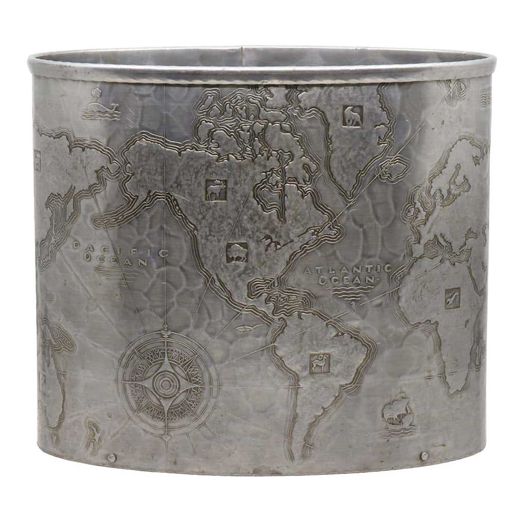 Arthur Armour Aluminum Wastepaper Basket - Aurora Mills