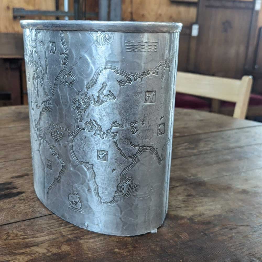 Arthur Armour Aluminum Wastepaper Basket - Aurora Mills