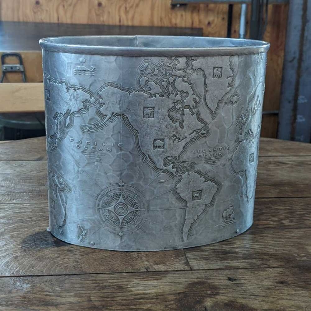 Arthur Armour Aluminum Wastepaper Basket - Aurora Mills
