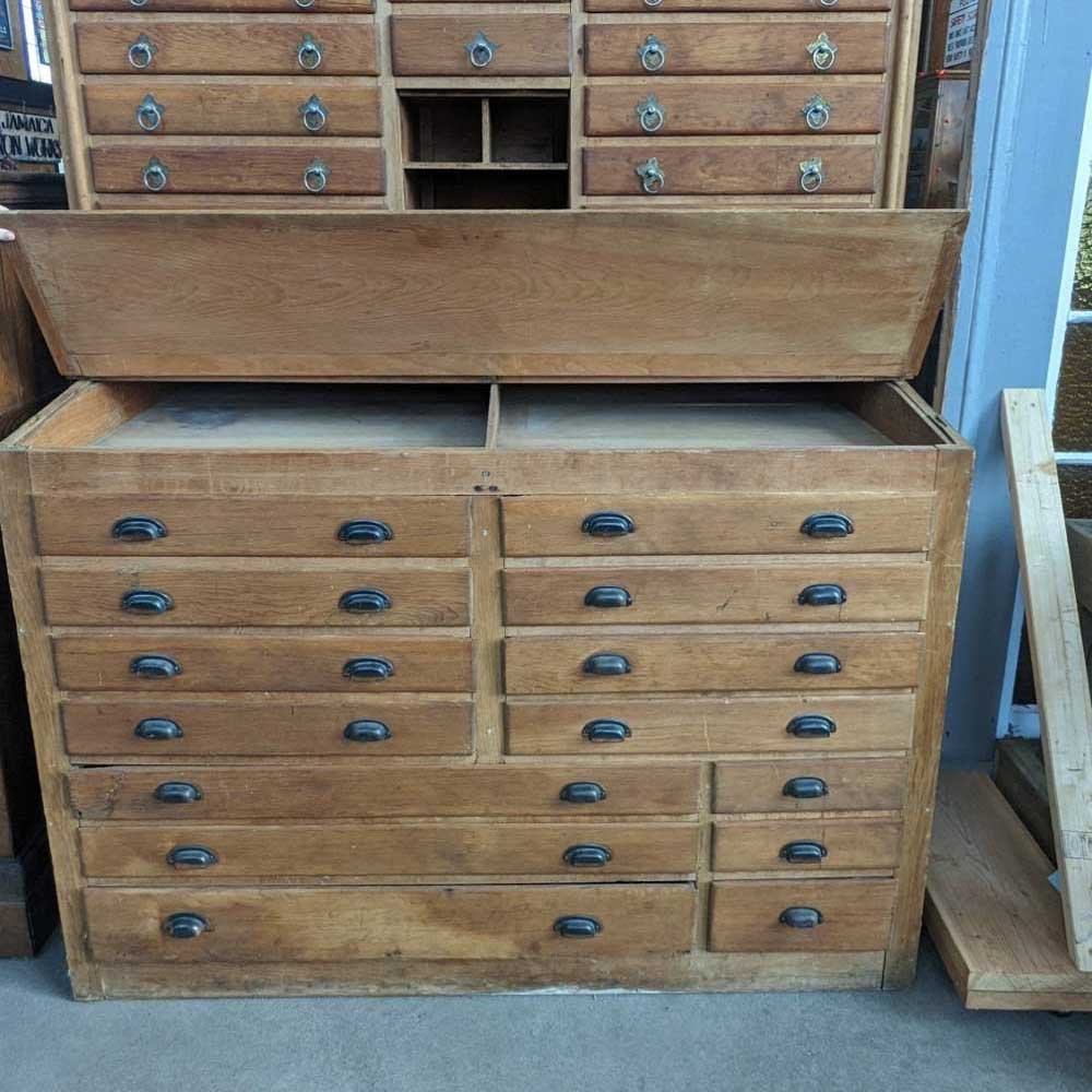 19th Century Pine Registrar’s Cabinet - Aurora Mills