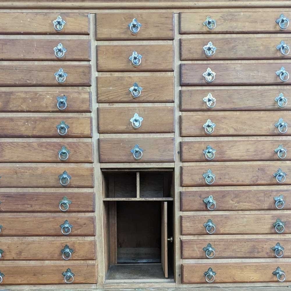 19th Century Pine Registrar’s Cabinet - Aurora Mills
