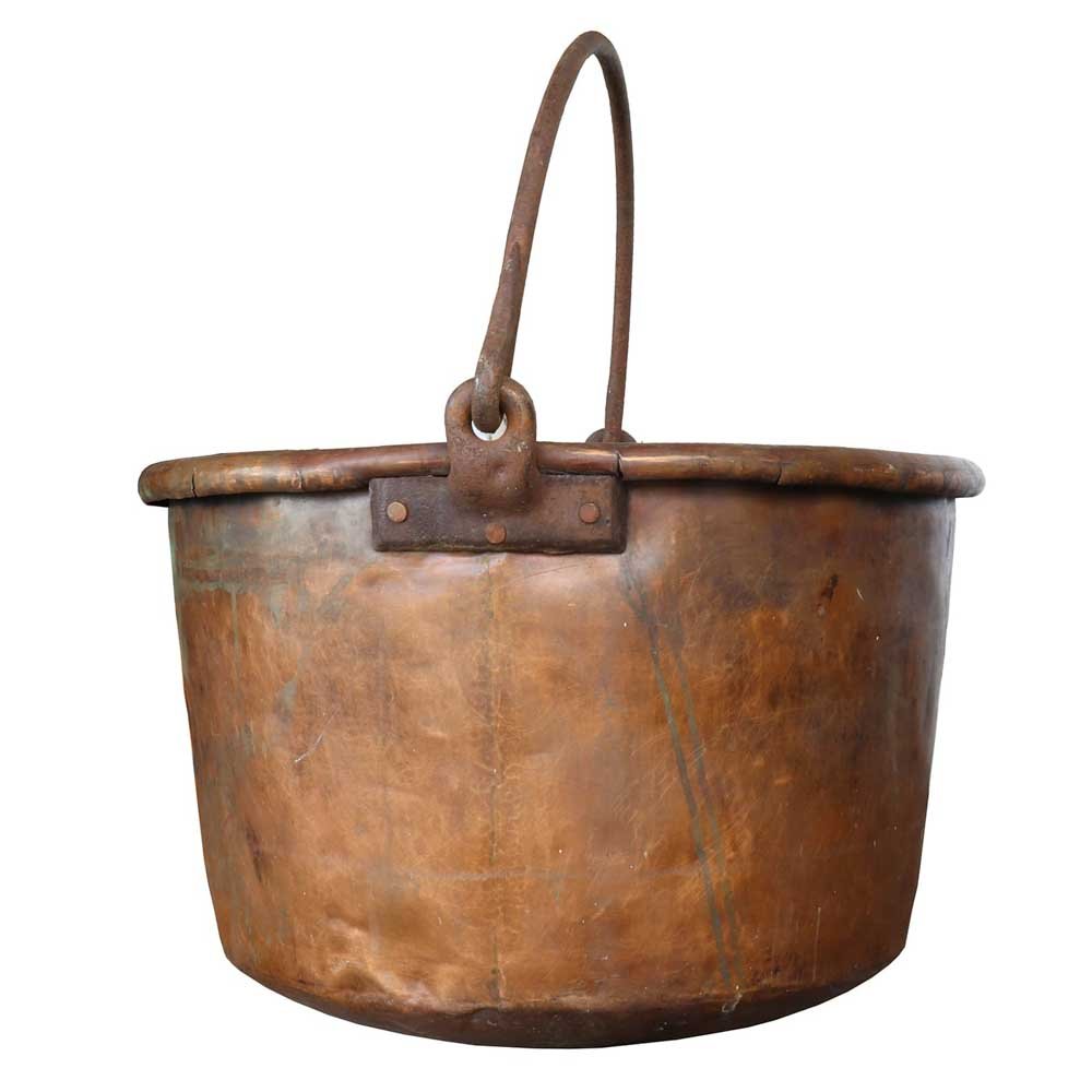 Rustic Oversized Copper Bucket - Aurora Mills