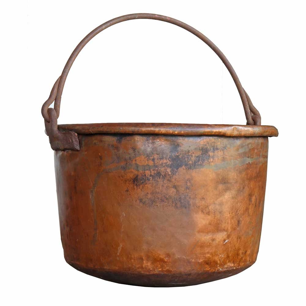 Rustic Oversized Copper Bucket - Aurora Mills