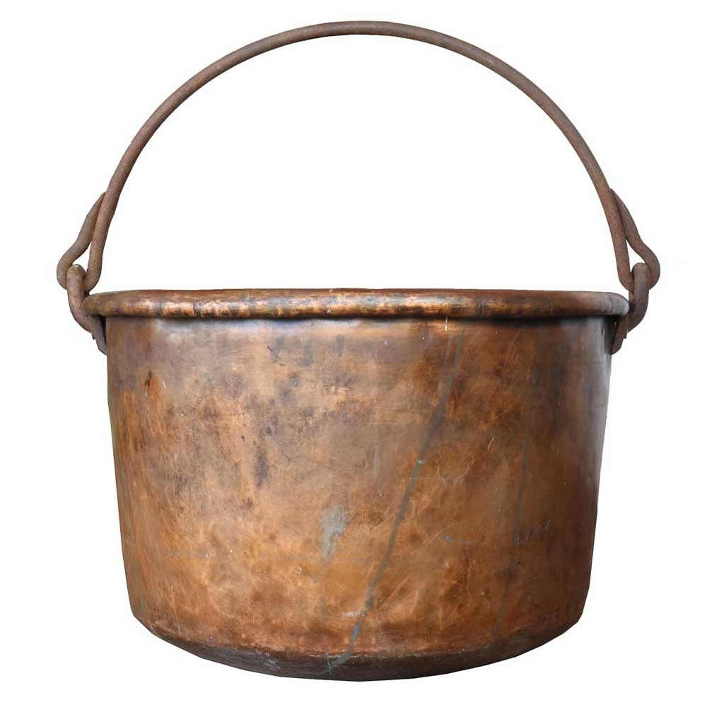 Rustic Oversized Copper Bucket - Aurora Mills