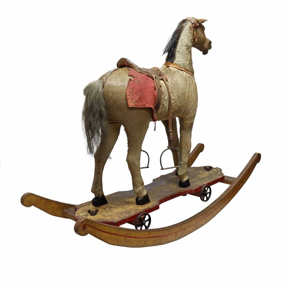 Horse Hide Rocking Horse - Aurora Mills