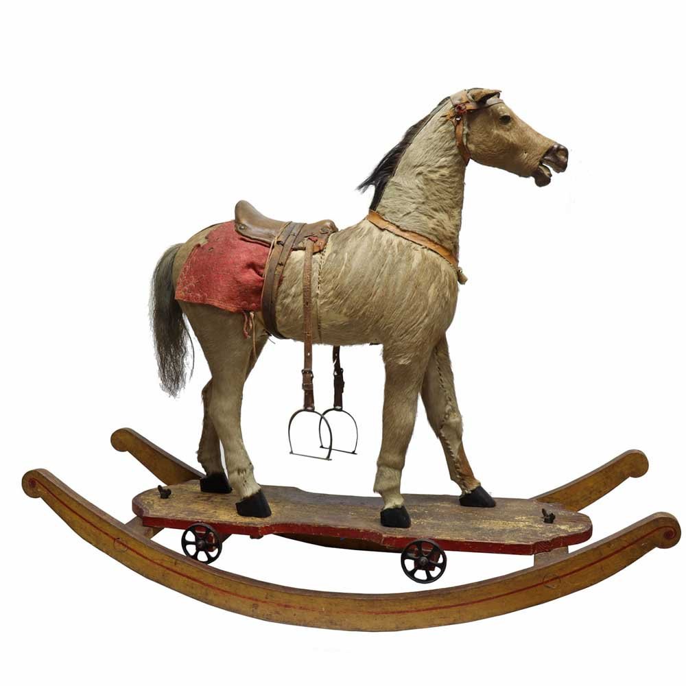 Horse Hide Rocking Horse - Aurora Mills