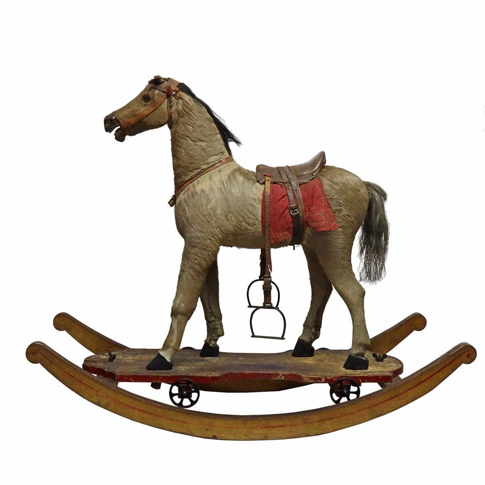 Horse Hide Rocking Horse - Aurora Mills