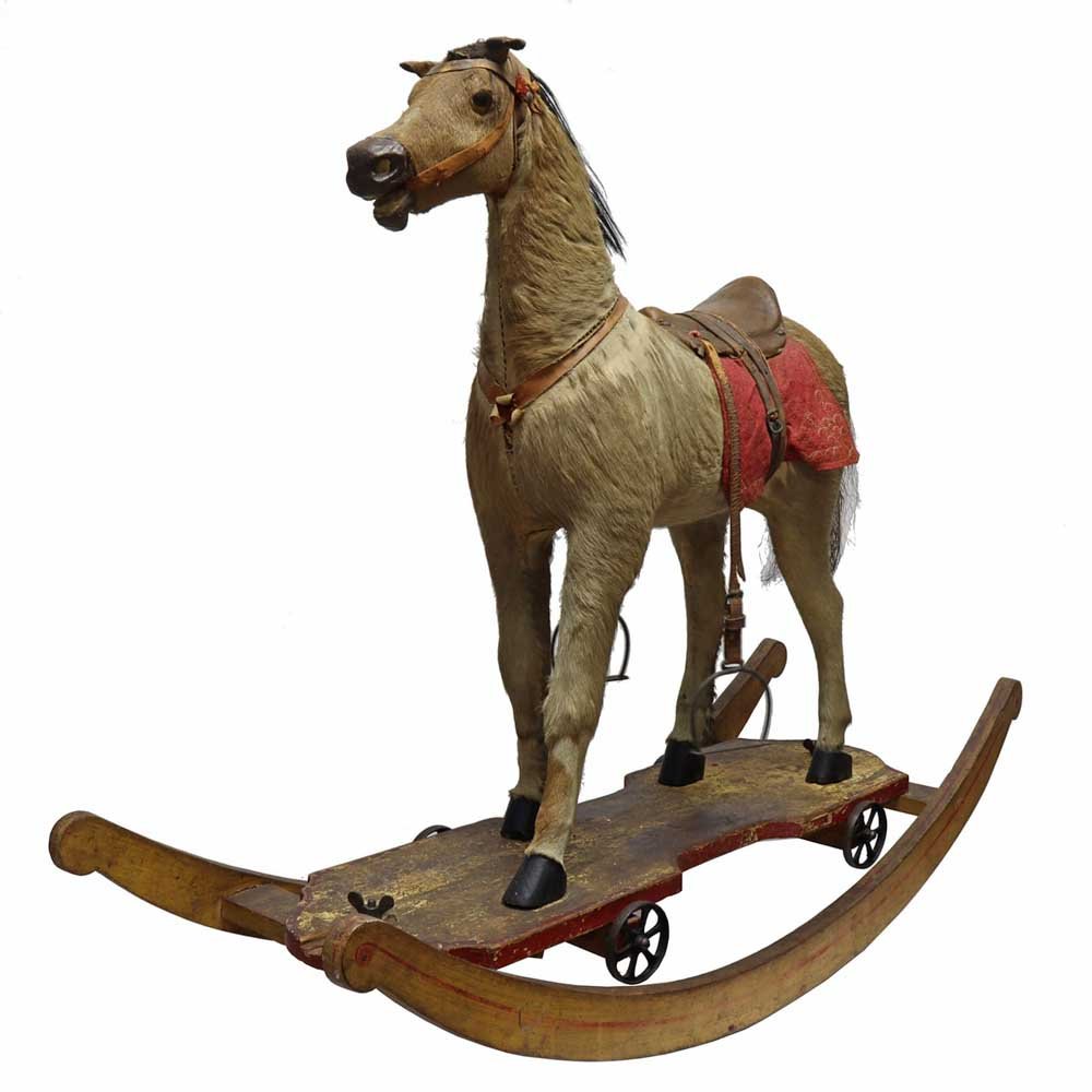 Horse Hide Rocking Horse - Aurora Mills