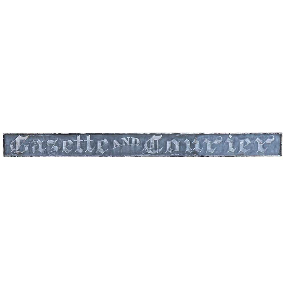 Gazette and Courier Wood Sign - Aurora Mills