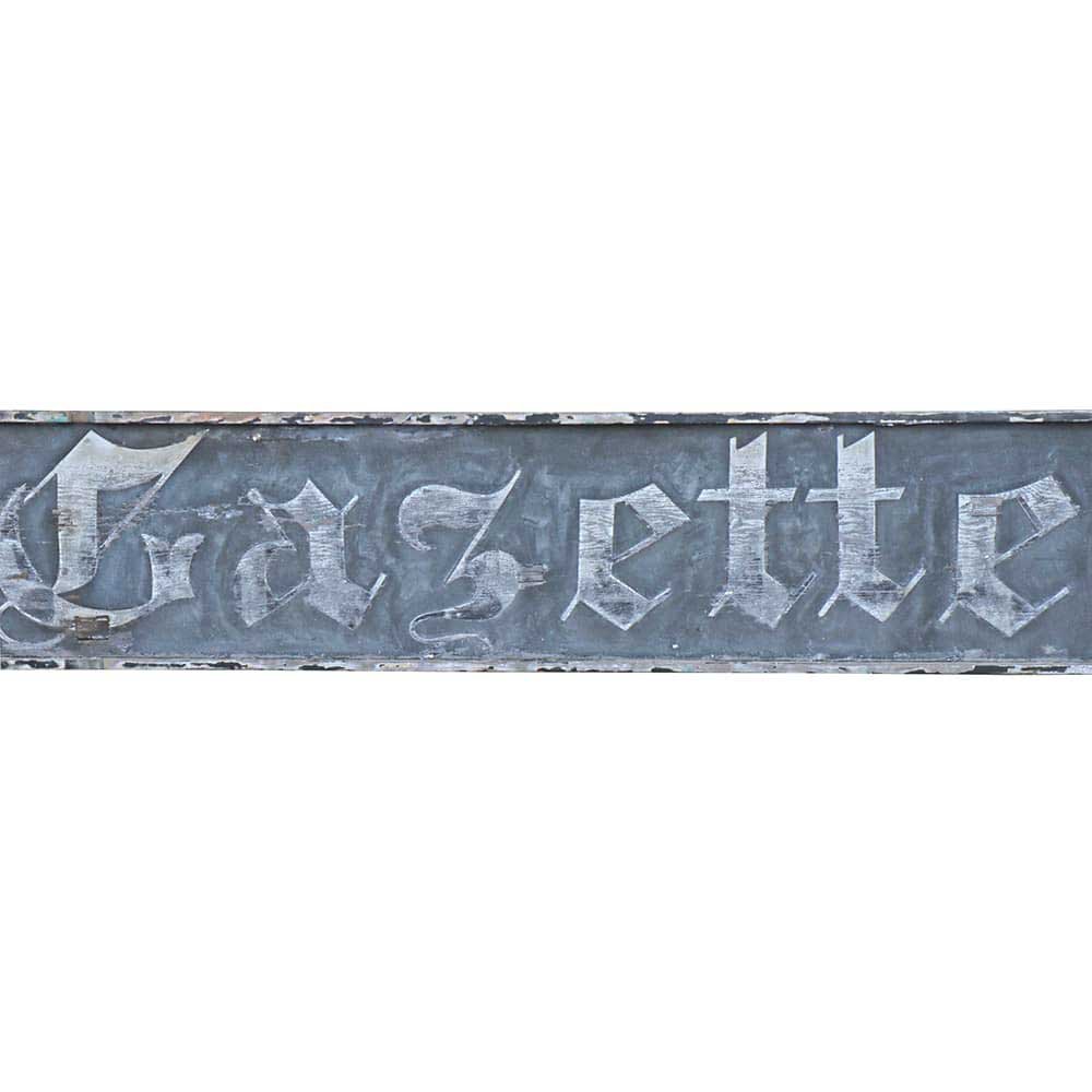 Gazette and Courier Wood Sign - Aurora Mills