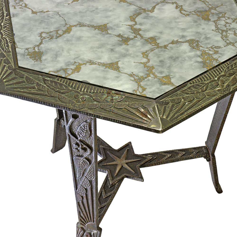 Art Deco Hexagonal Side Table - Aurora Mills