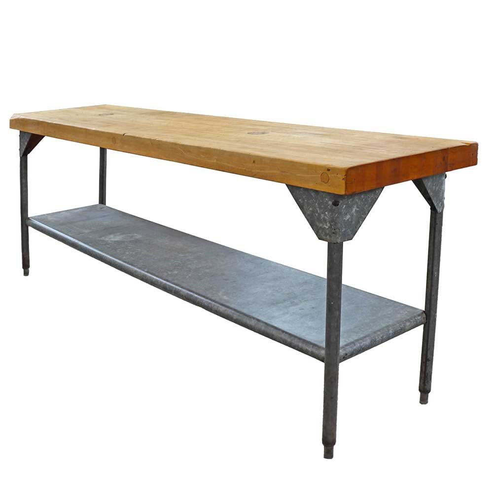 Industrial Butcher Block Table - Aurora Mills