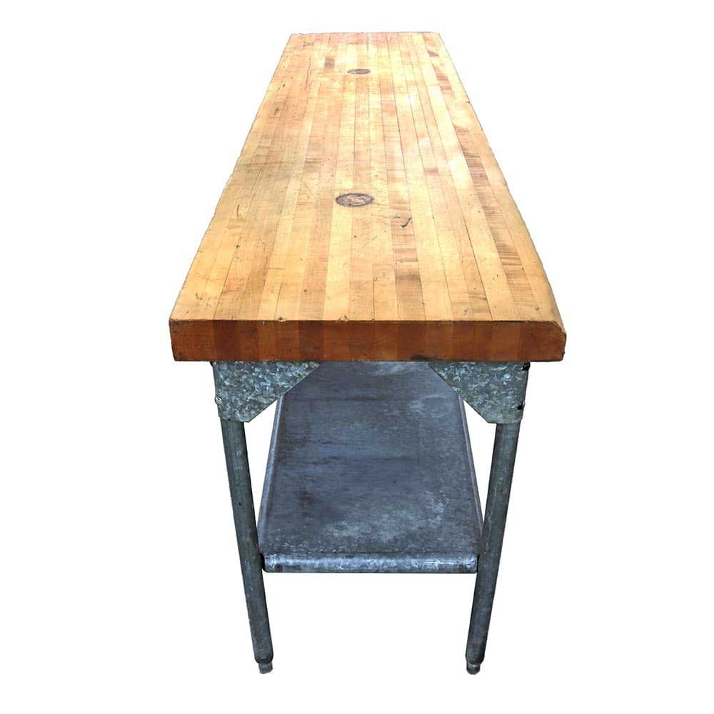 Industrial Butcher Block Table - Aurora Mills