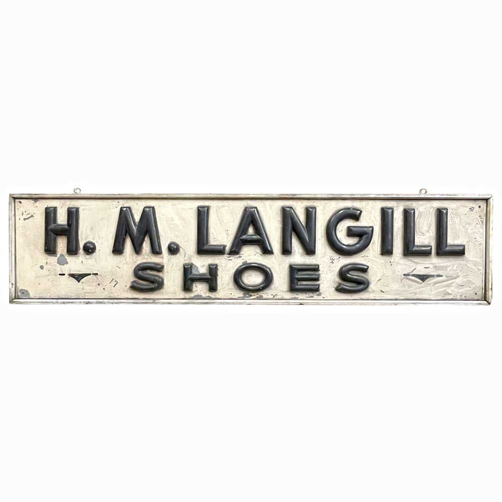 Early 1900s Double Sided Shoe Sign - Aurora Mills