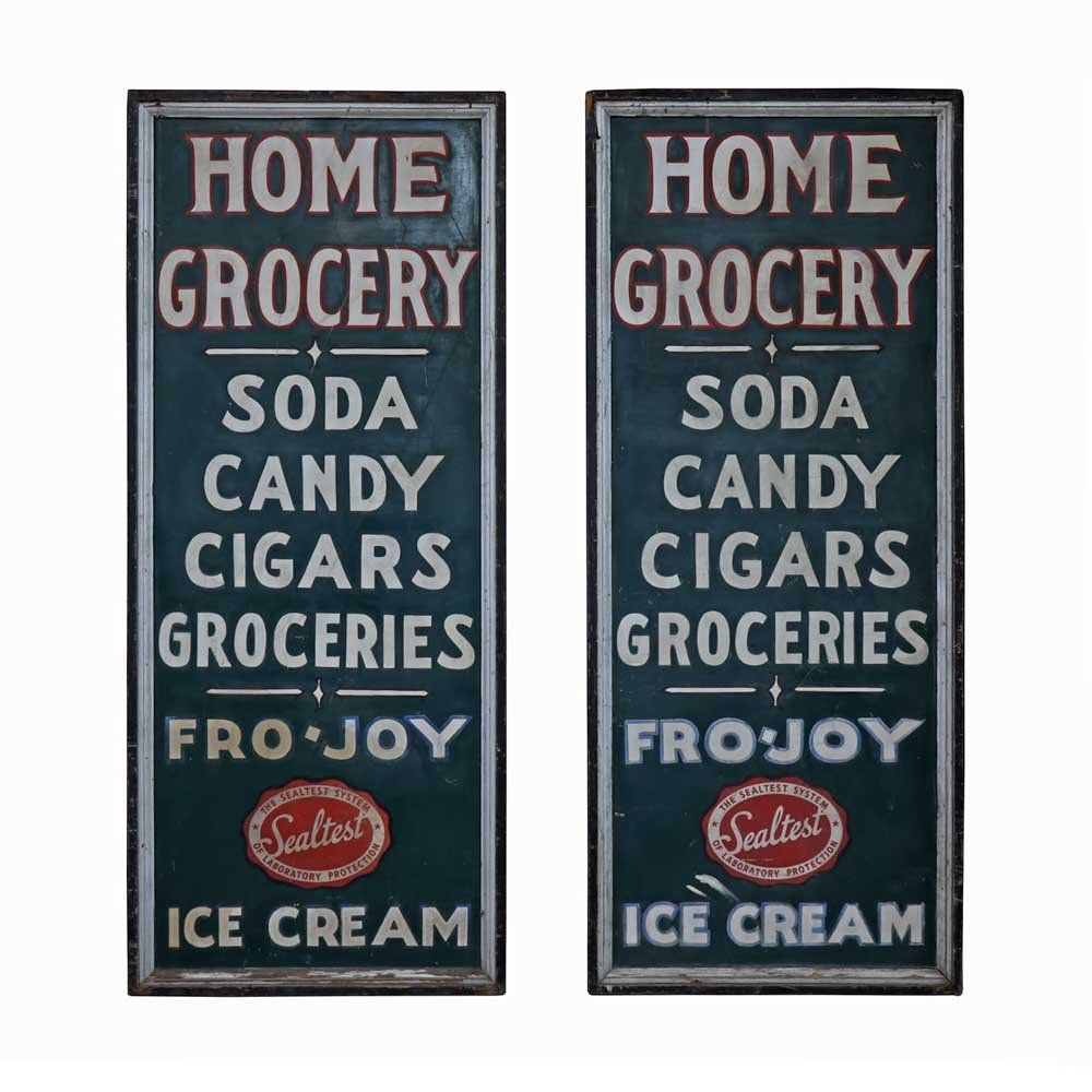 Home Grocery Hand-Painted Signs - Aurora Mills