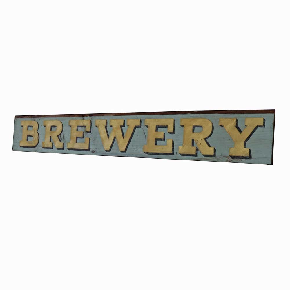 Hand-painted Wooden Brewery Sign - Aurora Mills