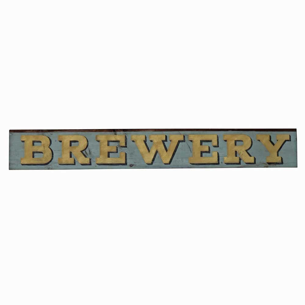 Hand-painted Wooden Brewery Sign - Aurora Mills
