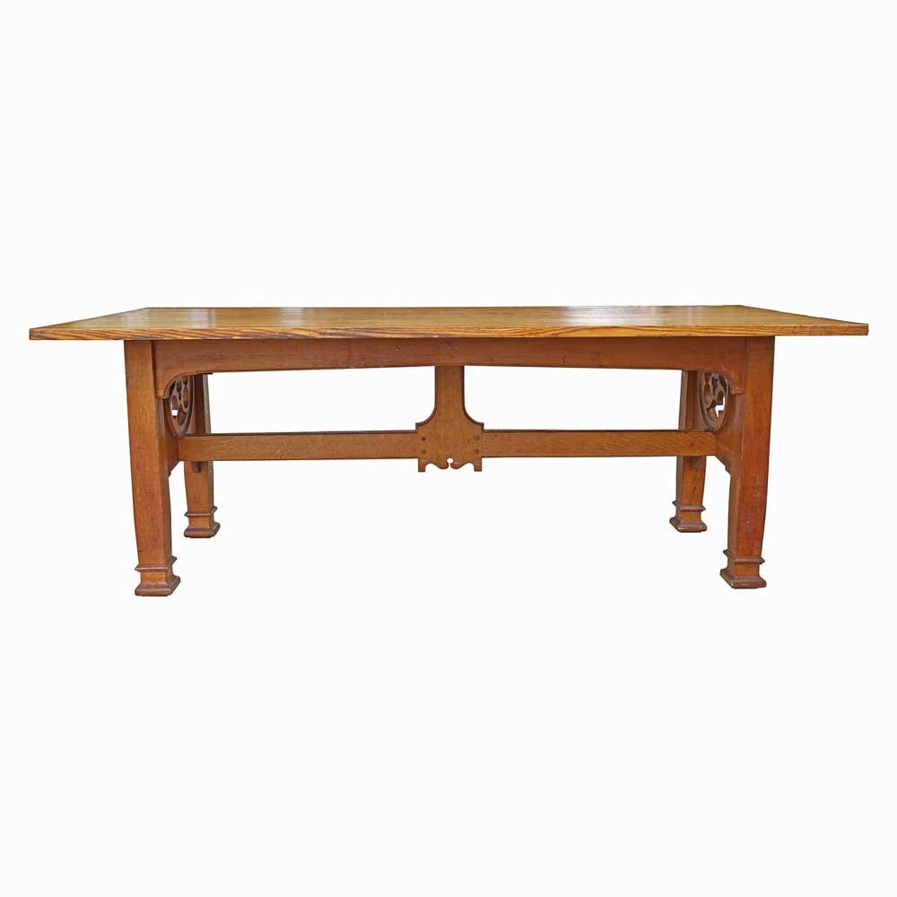 Oak Gothic Revival Table - Aurora Mills