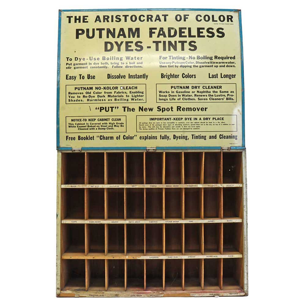1920s Putnam Dyes Display - Aurora Mills