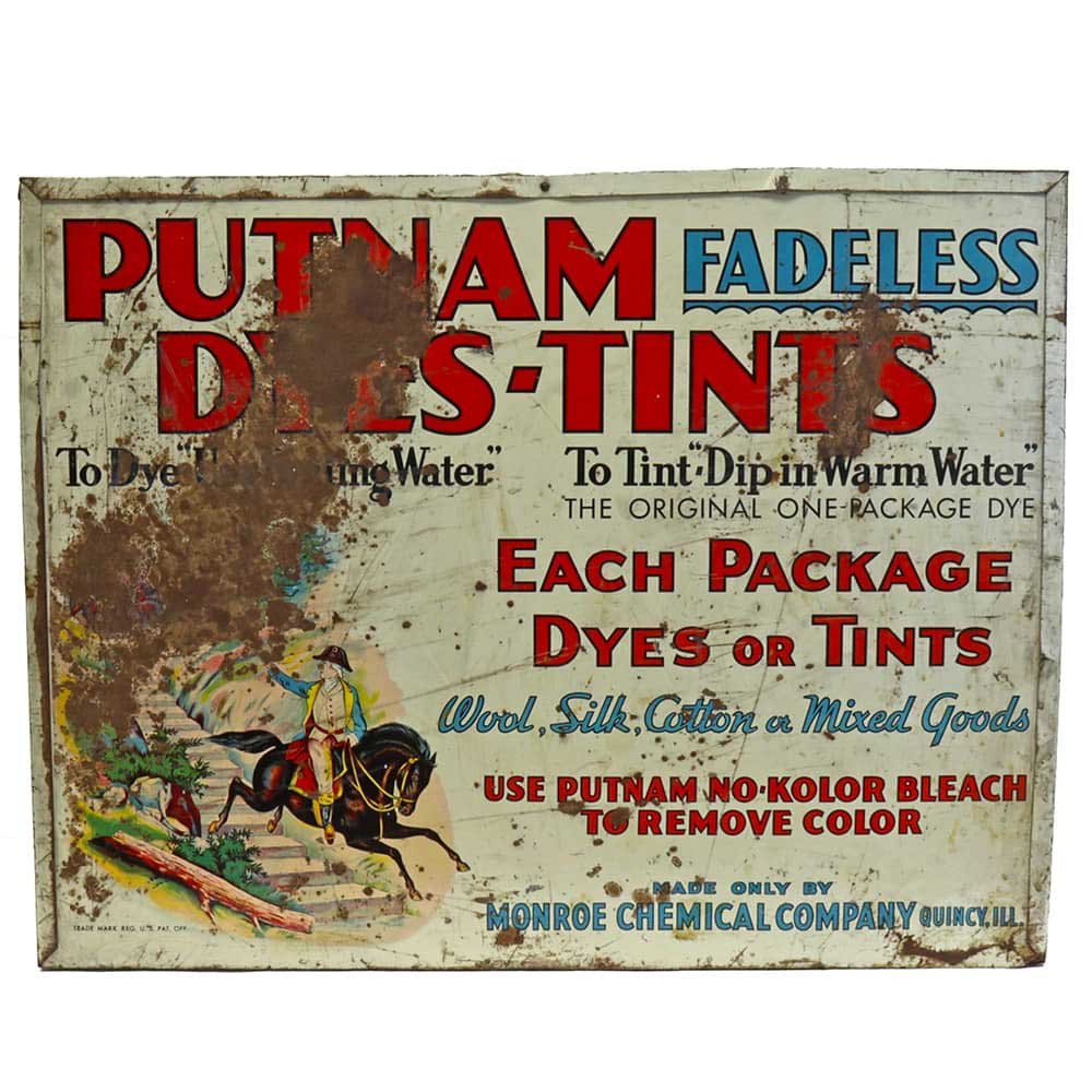 1920s Putnam Dyes Display - Aurora Mills