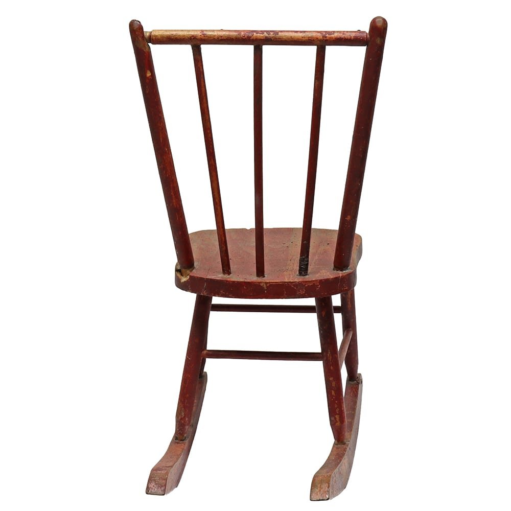 Red Primitive Doll Rocker - Aurora Mills