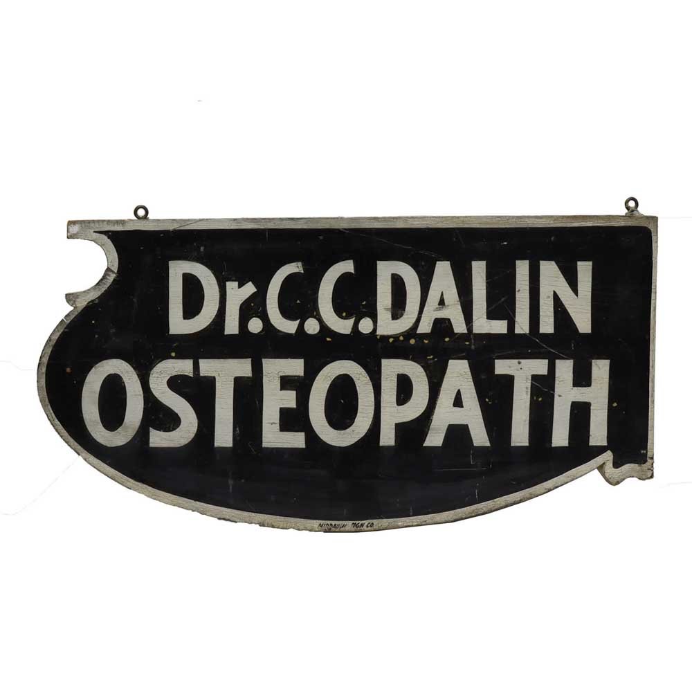 Dr. C.C. Dalin Osteopath Sign - Aurora Mills