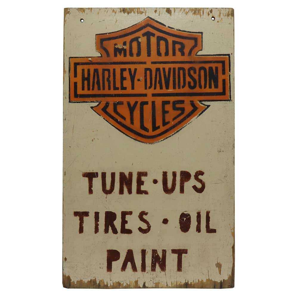 Handmade Wood Harley Sign - Aurora Mills
